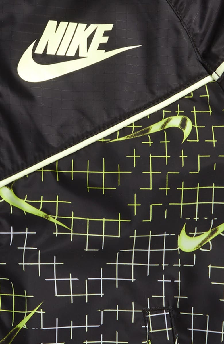 Nike Sportswear Kids' Glow in the Dark Windrunner Hooded Jacket, Alternate, color, 