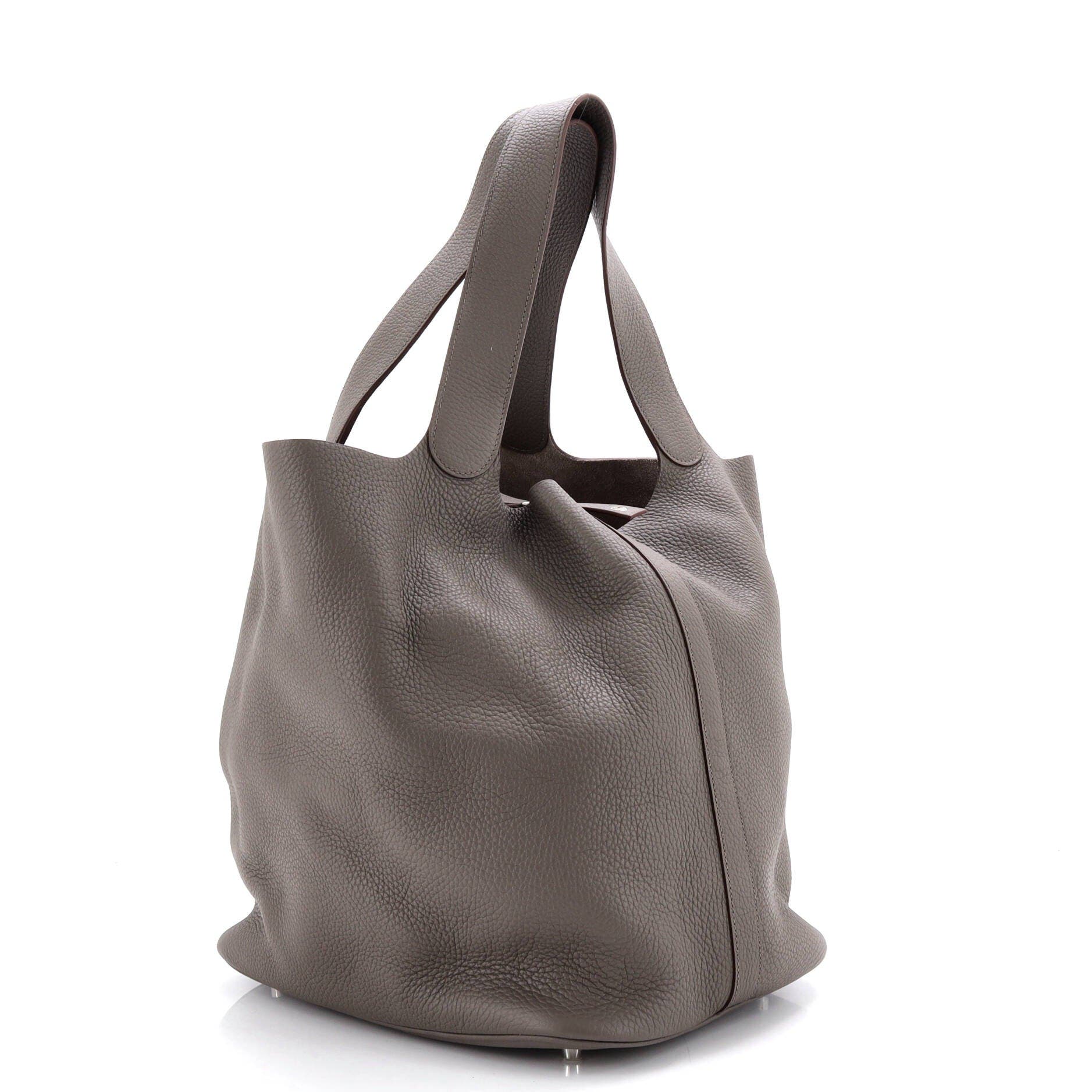 Pre-Owned Hermes Picotin Lock Bag Clemence TGM, Alternate, color, Etain