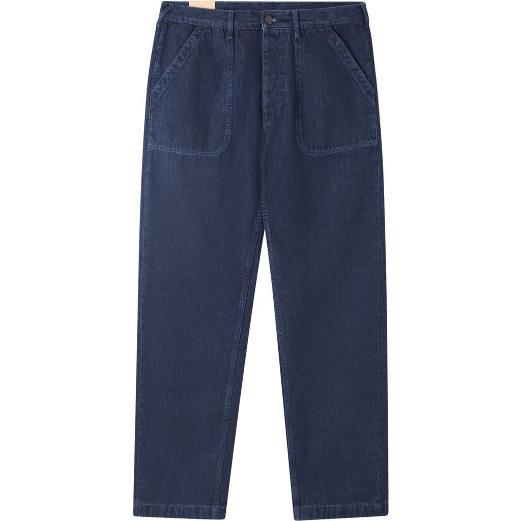 Fortela Jerom Indigo Rinse Denim Pants In Brown