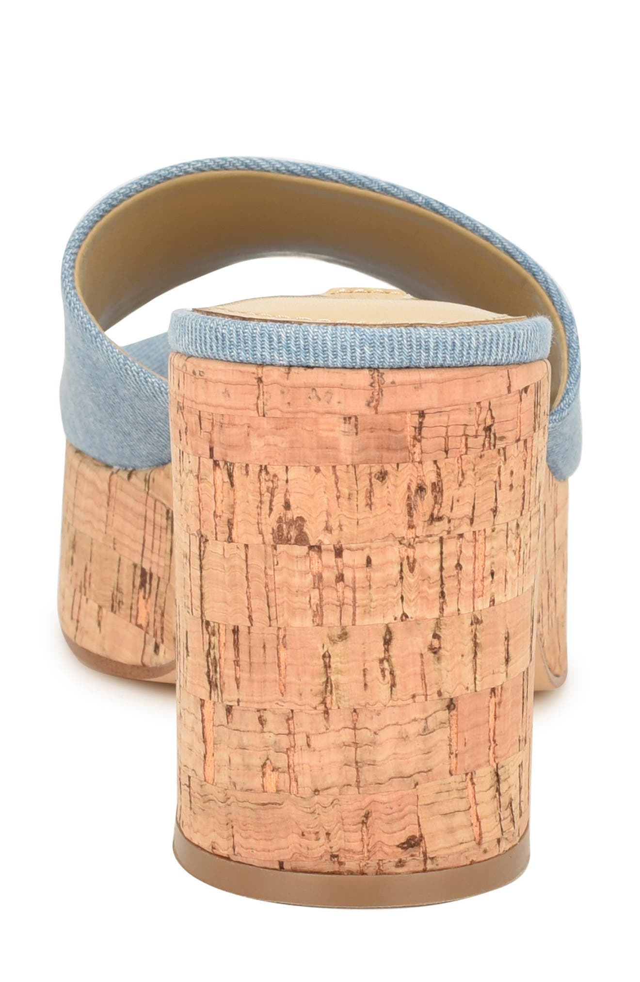 Nine West Boone Denim Platform Slide Sandal, Alternate, color, 