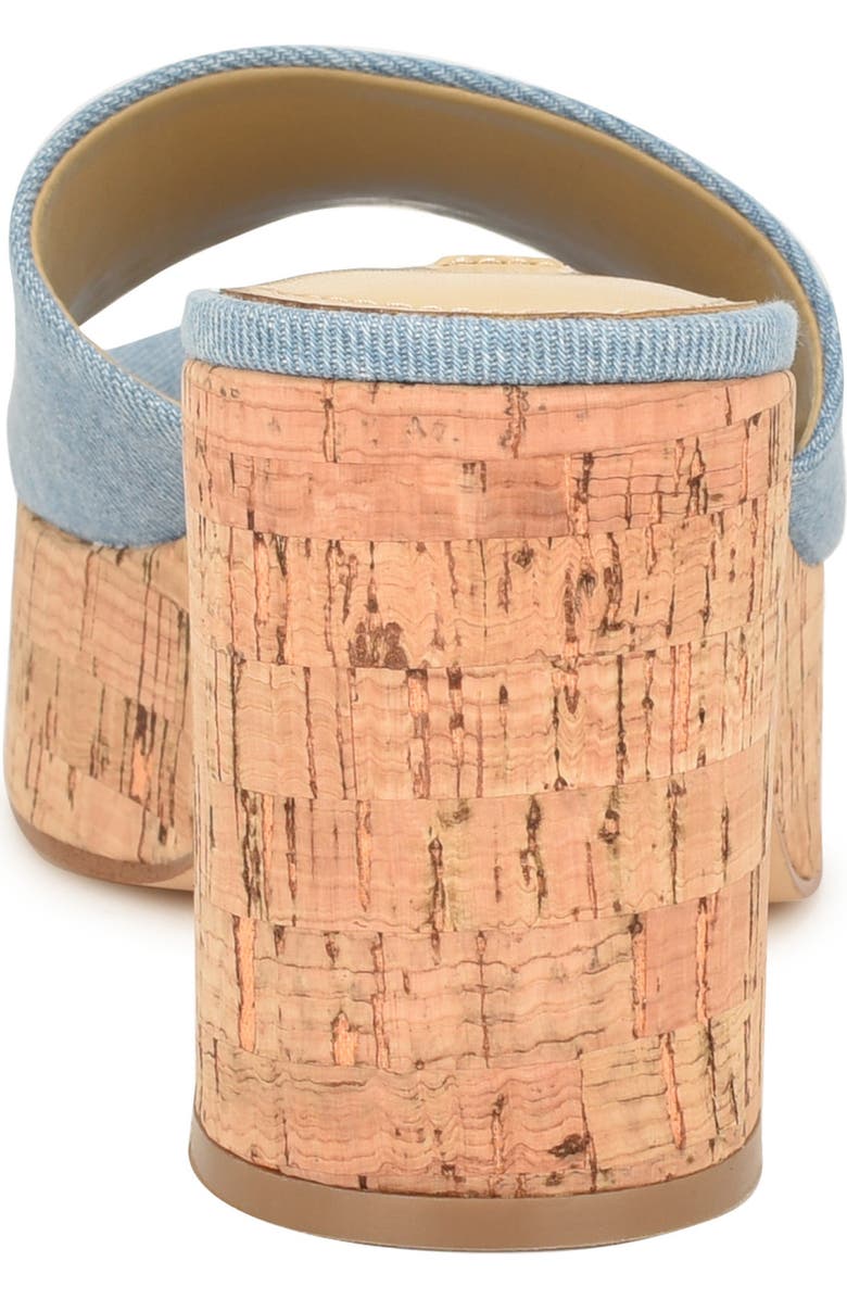 Nine West Boone Denim Platform Slide Sandal, Alternate, color,