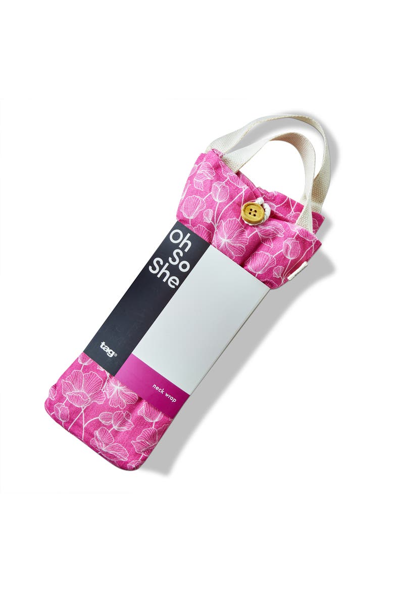 Poppy Warming Neck Wrap Fuchsia Cotton Everyday, Main, color, Pink