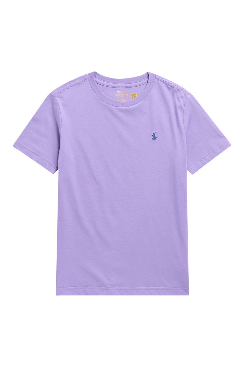 Kids' Cotton Jersey T-Shirt, Main, color, PURPLE