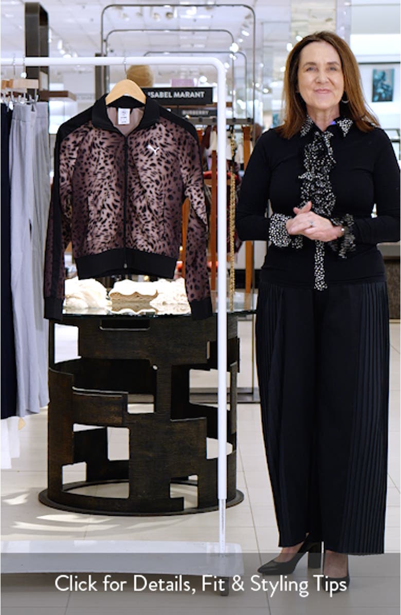 T7 Leo Luxe Leopard Zip Front Sweatshirt, sales video thumbnail