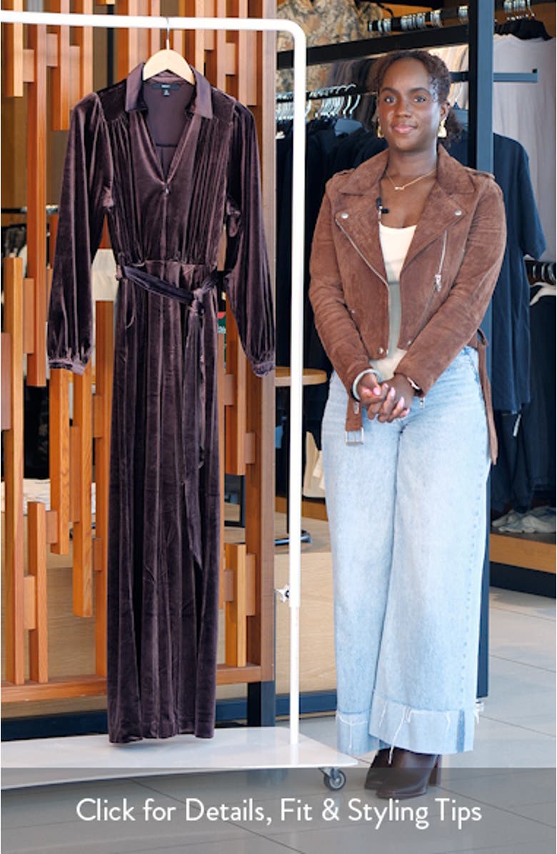 Long Sleeve Velvet Jumpsuit, sales video thumbnail