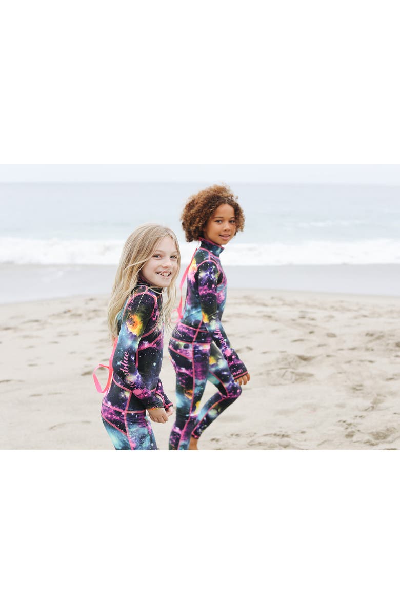 TUTUBLUE Girls' Full-Body One-Piece Swimsuit - UPF 50+, Alternate, color, Galaxy Nebula