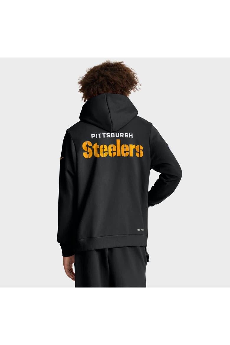 Men's Nike Black Pittsburgh Steelers Sideline Standard Issue Initial Home Dri-FIT Hoodie, Alternate, color, Black
