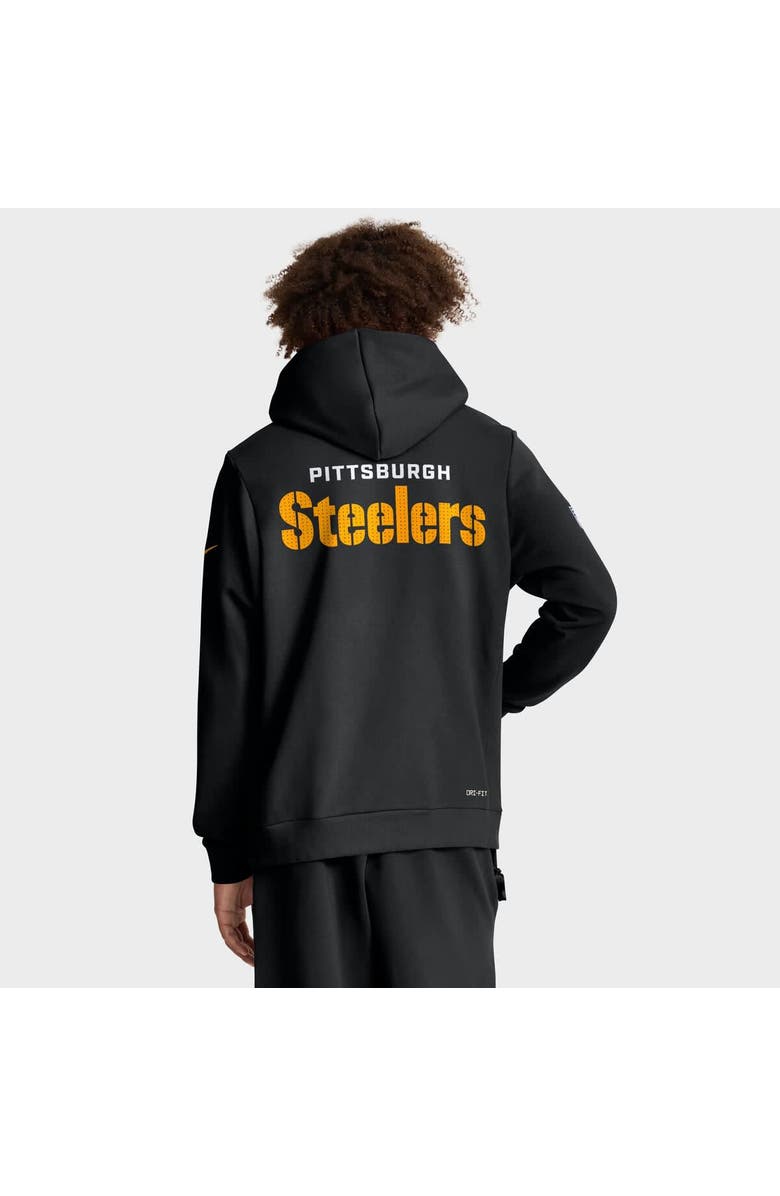 Nike Men's Nike Black Pittsburgh Steelers Sideline Standard Issue Initial Home Dri-FIT Hoodie, Alternate, color, Black