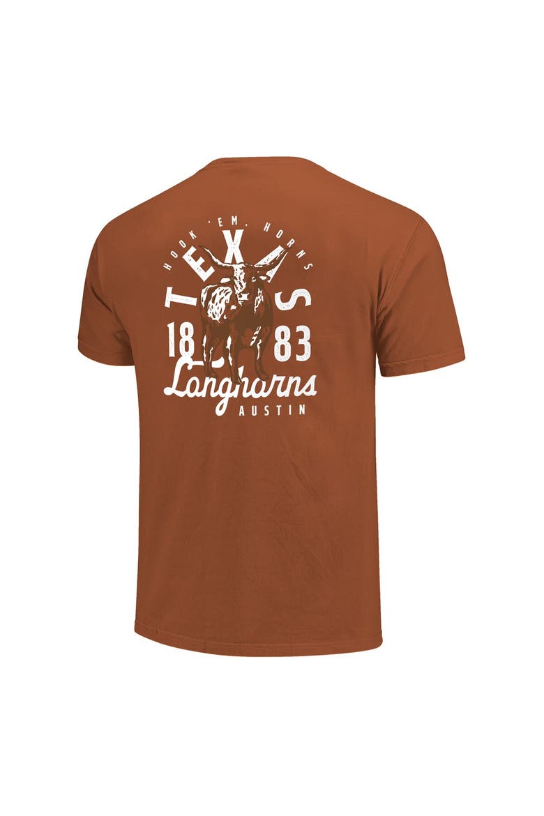 Men's Texas Orange Texas Longhorns Comfort Colors Mascot Overlay T-Shirt, Alternate, color, Burnt Orange