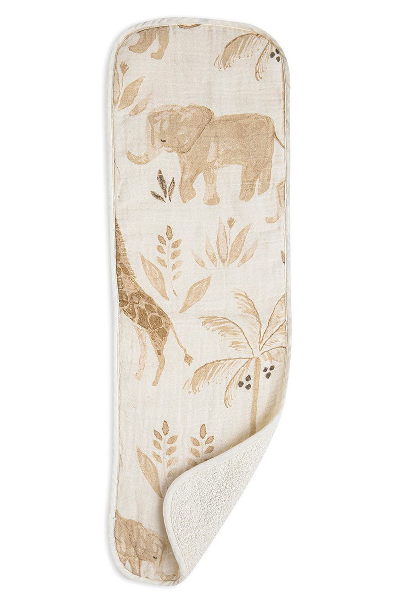CRANE BABY 3-Pack Cotton Baby Burp Cloth Set, Alternate, color, Tan/ Multi