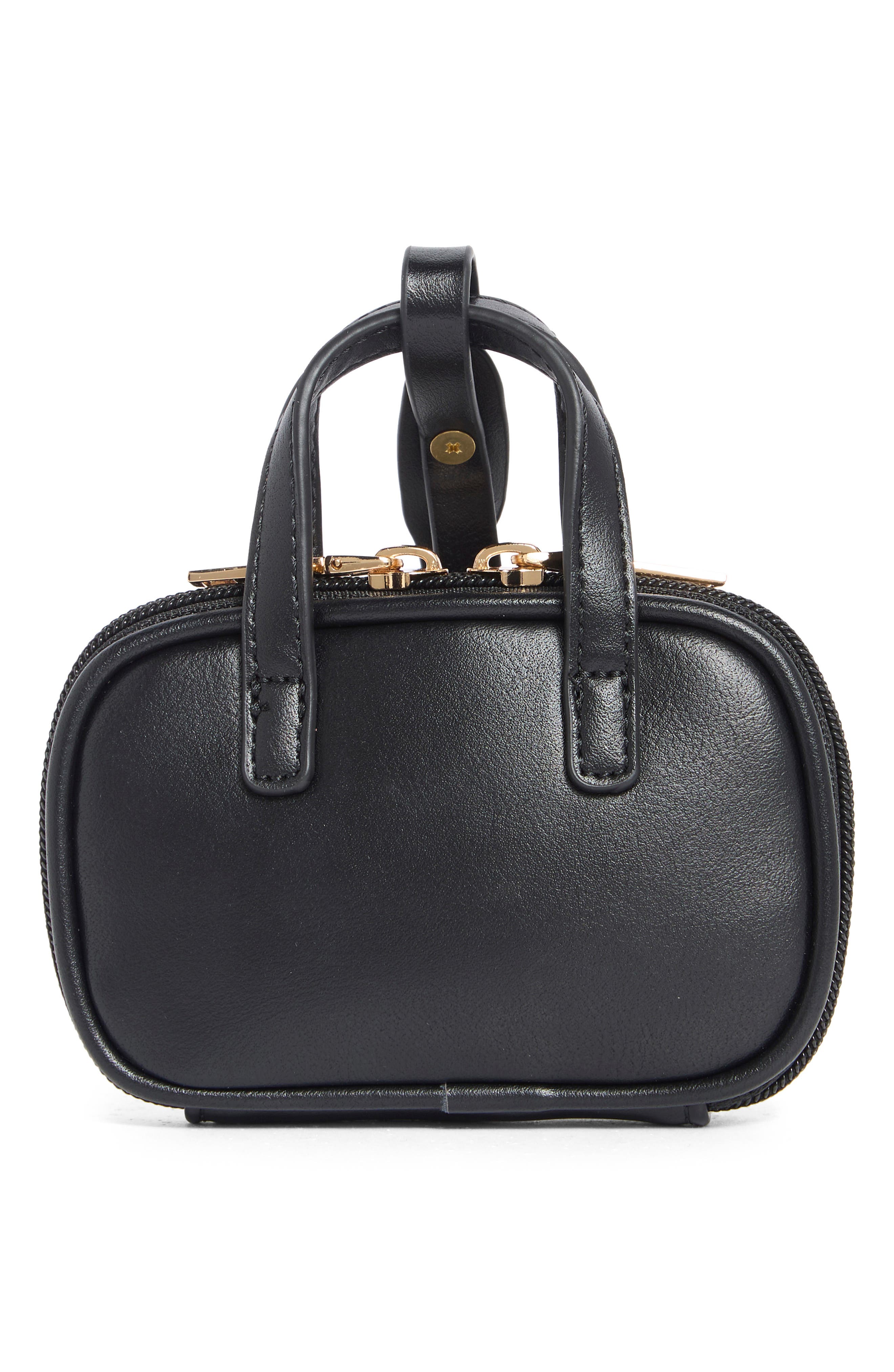 Natasha Micro Bag Charm, Alternate, color, BLACK