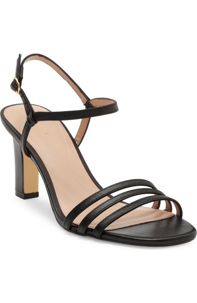 Cole Haan Michelina Strappy Sandal, Main, color, Black Leather