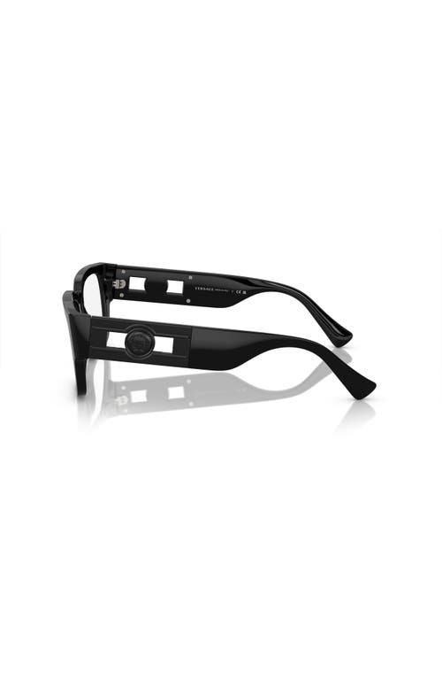 Versace 55mm Square Optical Glasses In Black