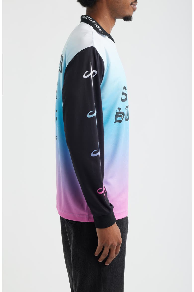 Faith Over Fear Graphic Jersey Polo, Alternate, color, BABY BLUE