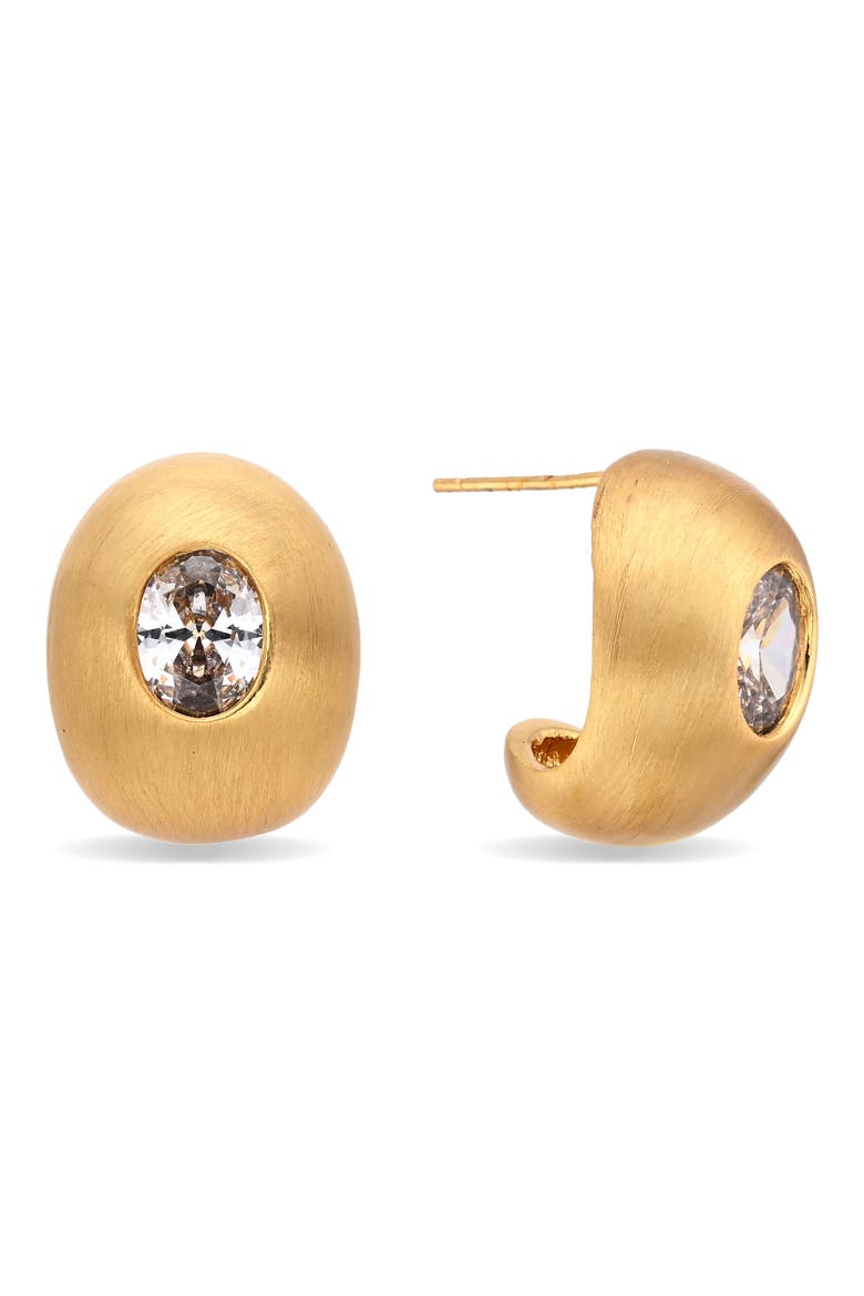 Zuri Cubic Zirconia Stud Earrings, Main, color, GOLD
