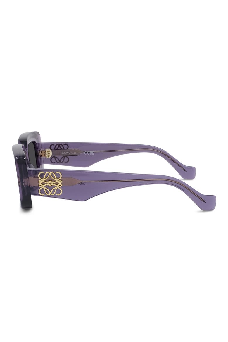 Chunky Anagram 46mm Rectangular Sunglasses, Alternate, color, VIOLET/ OTHER / SMOKE