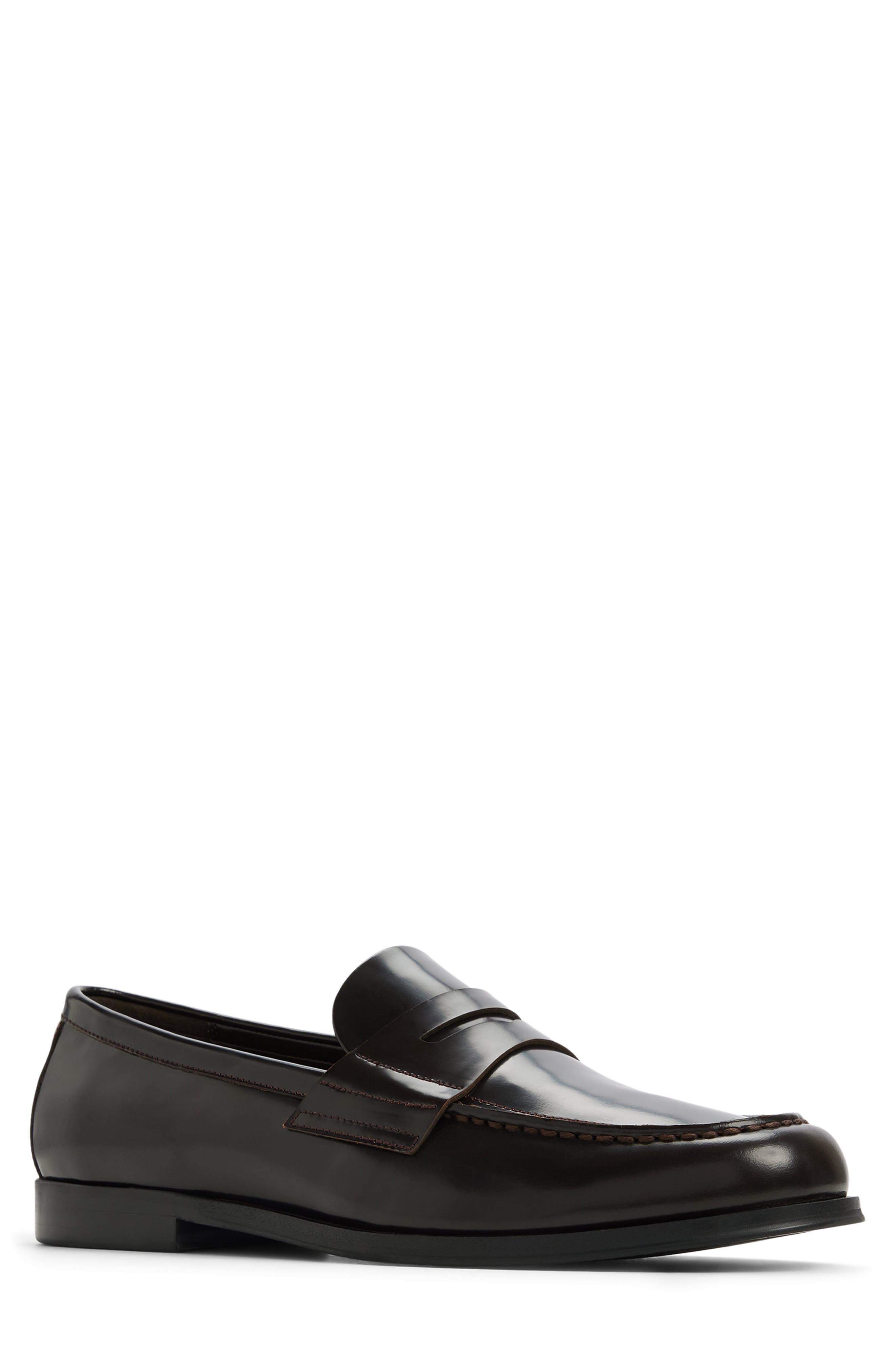 ALDO Keifer Penny Loafer, Main, color, Dark Brown