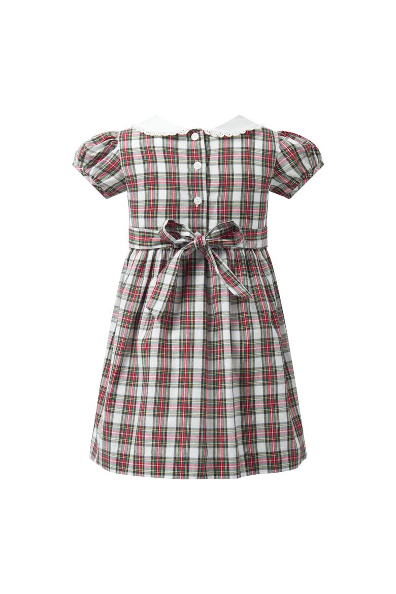 Ivory Tartan Frill Front Dress, Alternate, color, Red