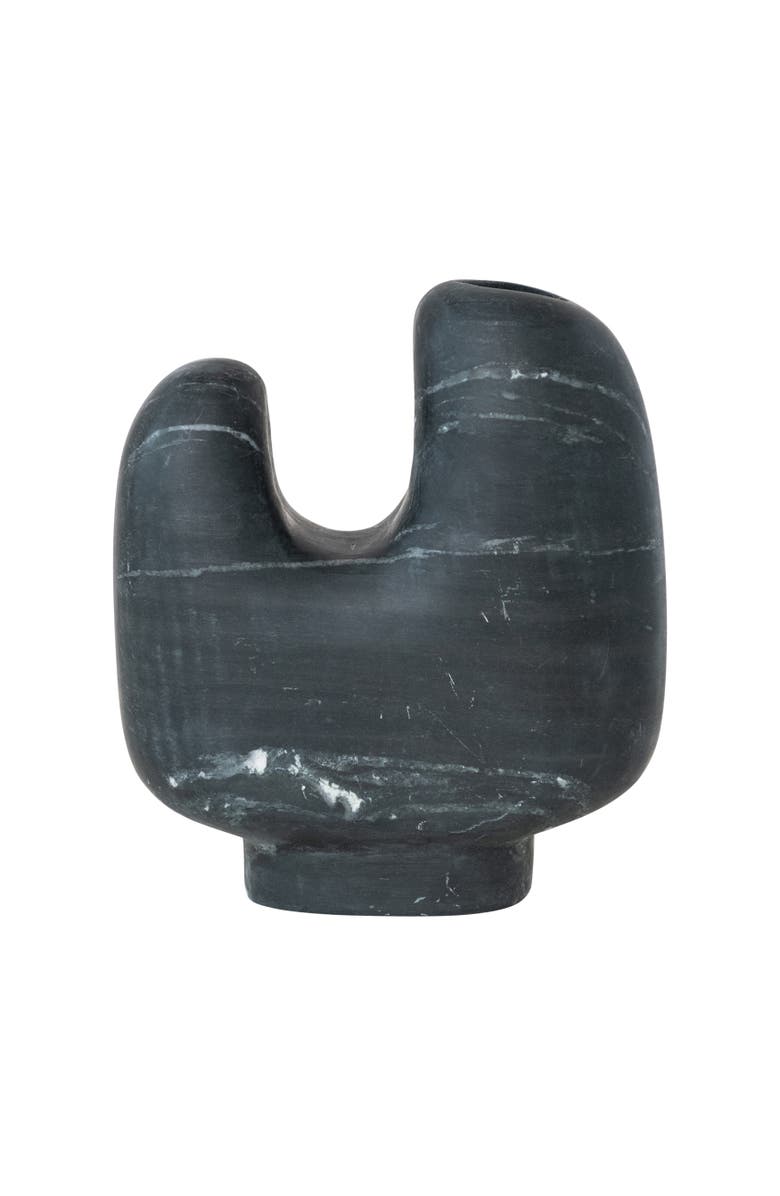 Storied Home Organic Shaped Footed Vase, Main, color, Black