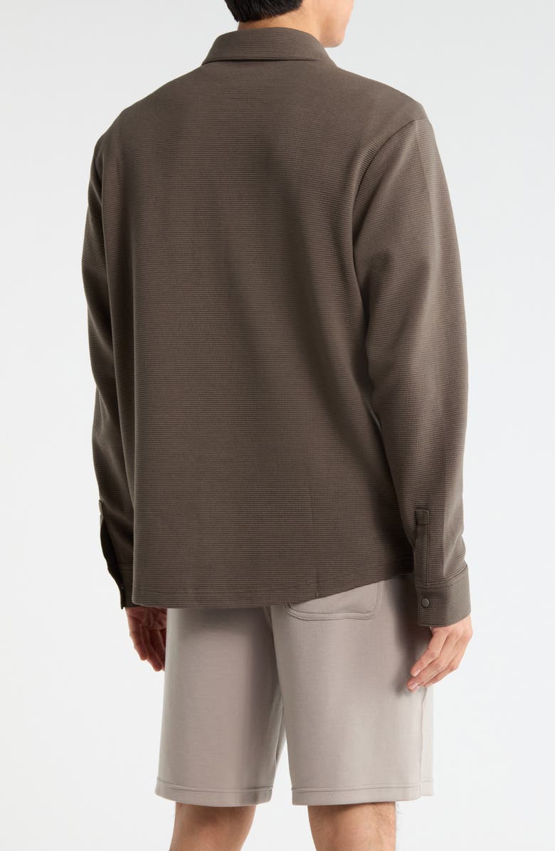 Z by Zella Cascade Ottoman Shirt Jacket, Alternate, color, Olive Tuscan