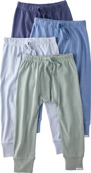 BUTTERBLU Kids' Jordan Assorted 4-Pack Organic Cotton Joggers