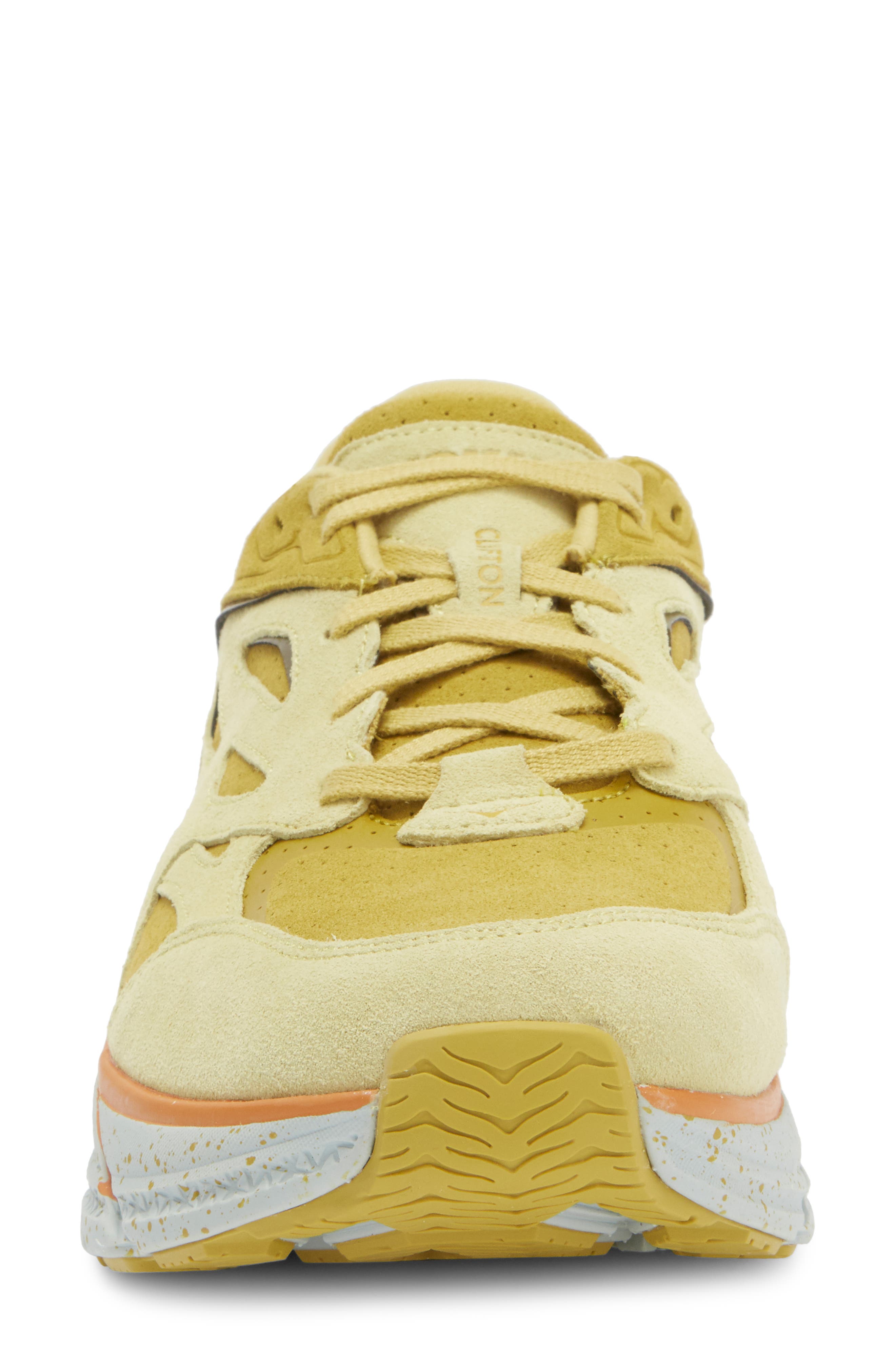 Clifton L Suede Sneaker, Alternate, color, GOLDEN LICHEN / CELERY ROOT