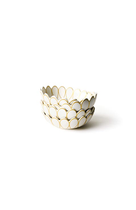 Gold Empire Scallop Entree Bowls Set of 4