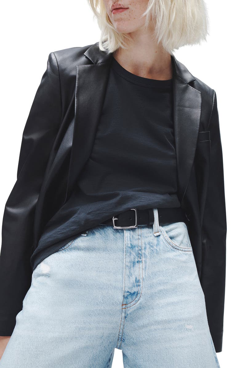 rag & bone Miramar Sofie High Waist Ankle Wide Leg Terry Sweatpant Jeans, Alternate, color, Meadowblue