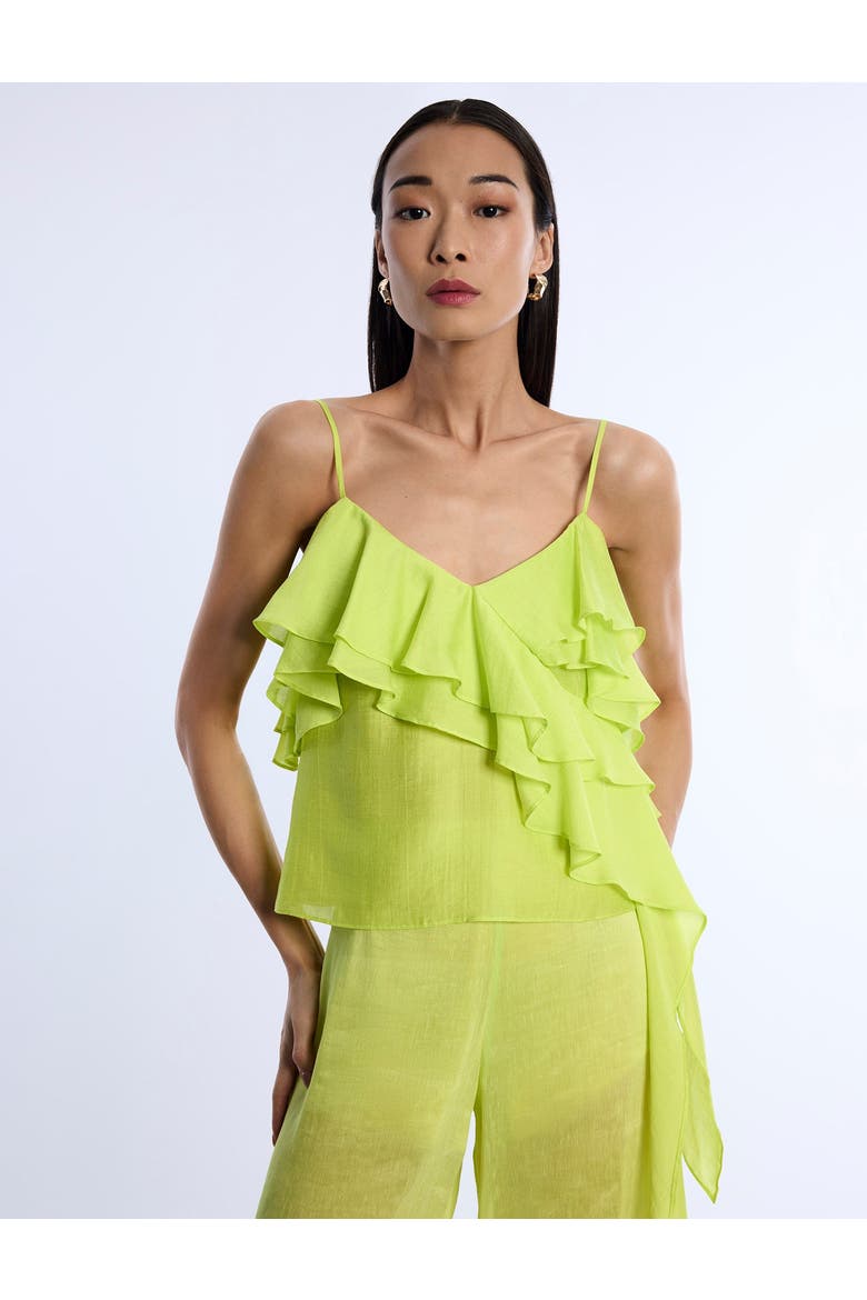 Flounce Cami, Alternate, color, Chartreuse