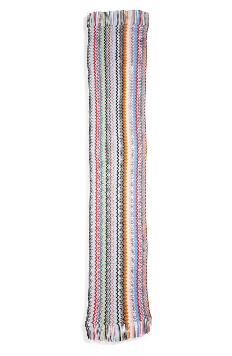 Missoni Zigzag Pattern Fringe Scarf, Main, color, 