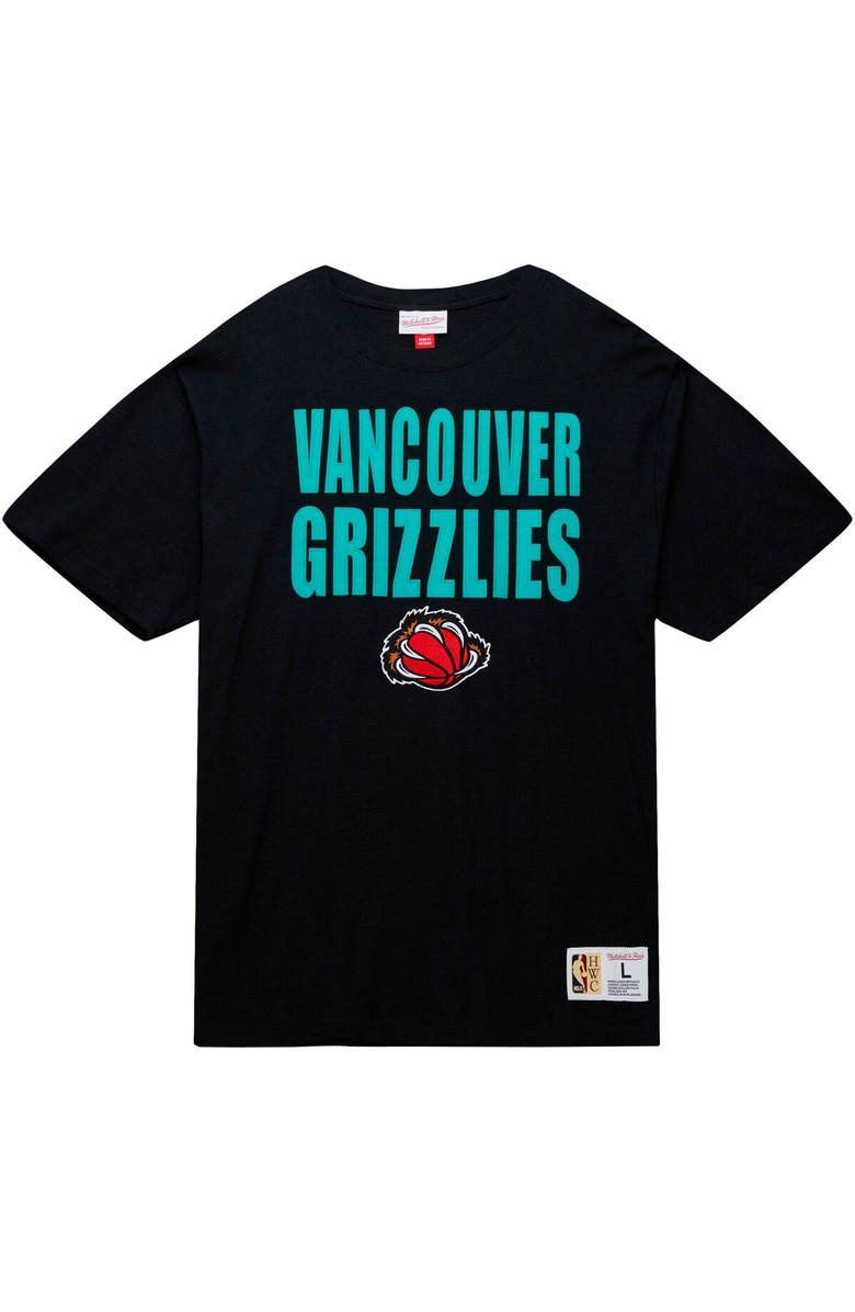 Mitchell & Ness Men's Mitchell & Ness Black Vancouver Grizzlies Hardwood Classics Legendary Slub T-Shirt, Alternate, color, 