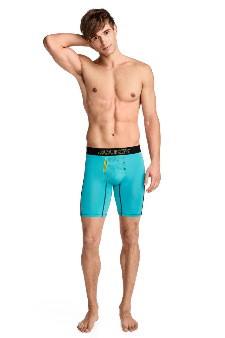 Mens EverActive VentraCool Air 7.5" Long Leg Boxer Brief, Alternate, color, Ocean Teal