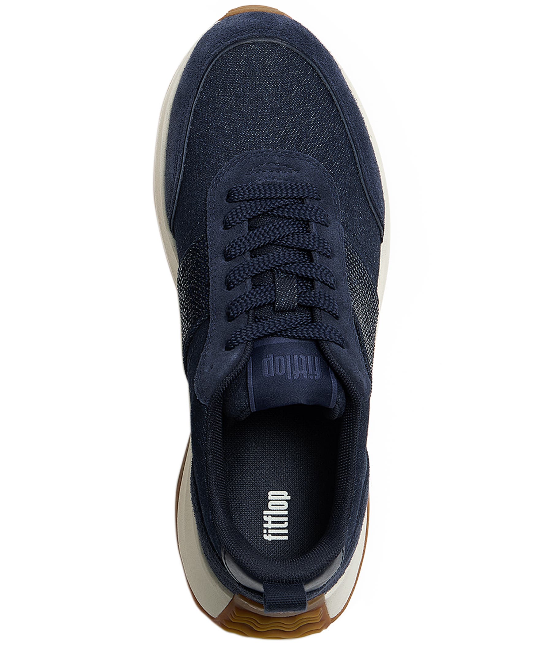 FitFlop F-Mode Flow Crystal Sneakers, Alternate, color, Dark Denim