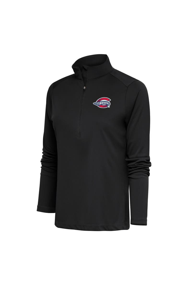 ANTIGUA Women's Antigua  Charcoal Greenville Drive Tribute Half-Zip Pullover Top, Main, color, 