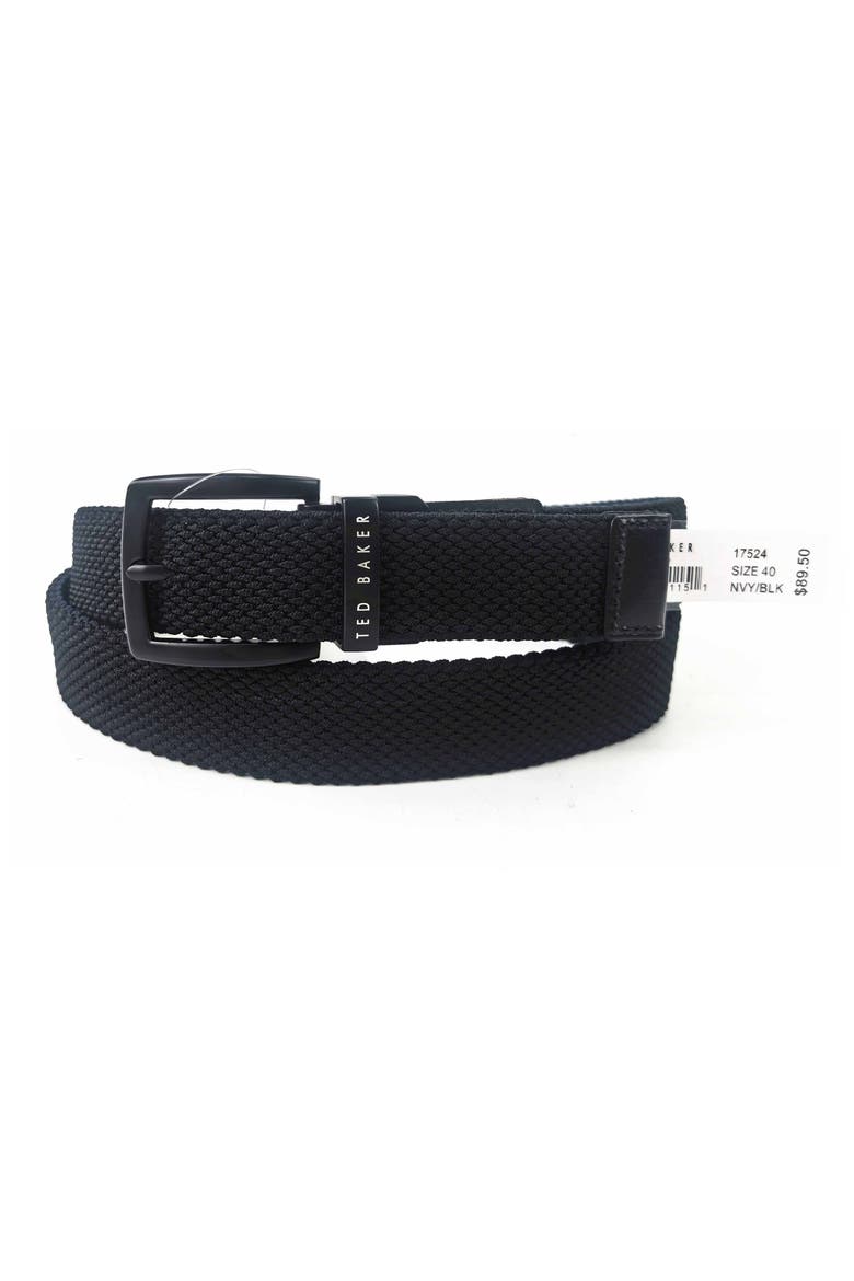 Reversible Web Stretch Belt, Alternate, color, NAVY/ BLACK