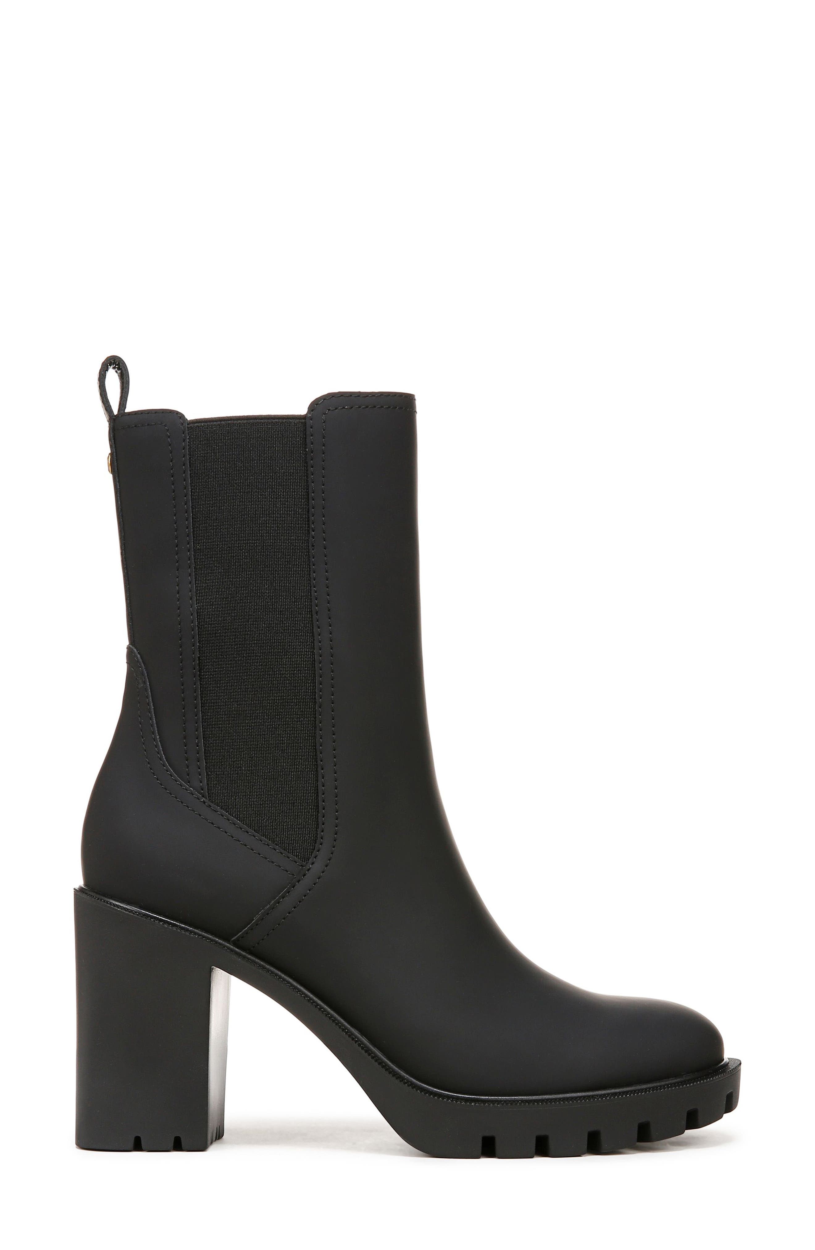 Veronica Beard Riley Water Repellent Chelsea Boot, Alternate, color, Black