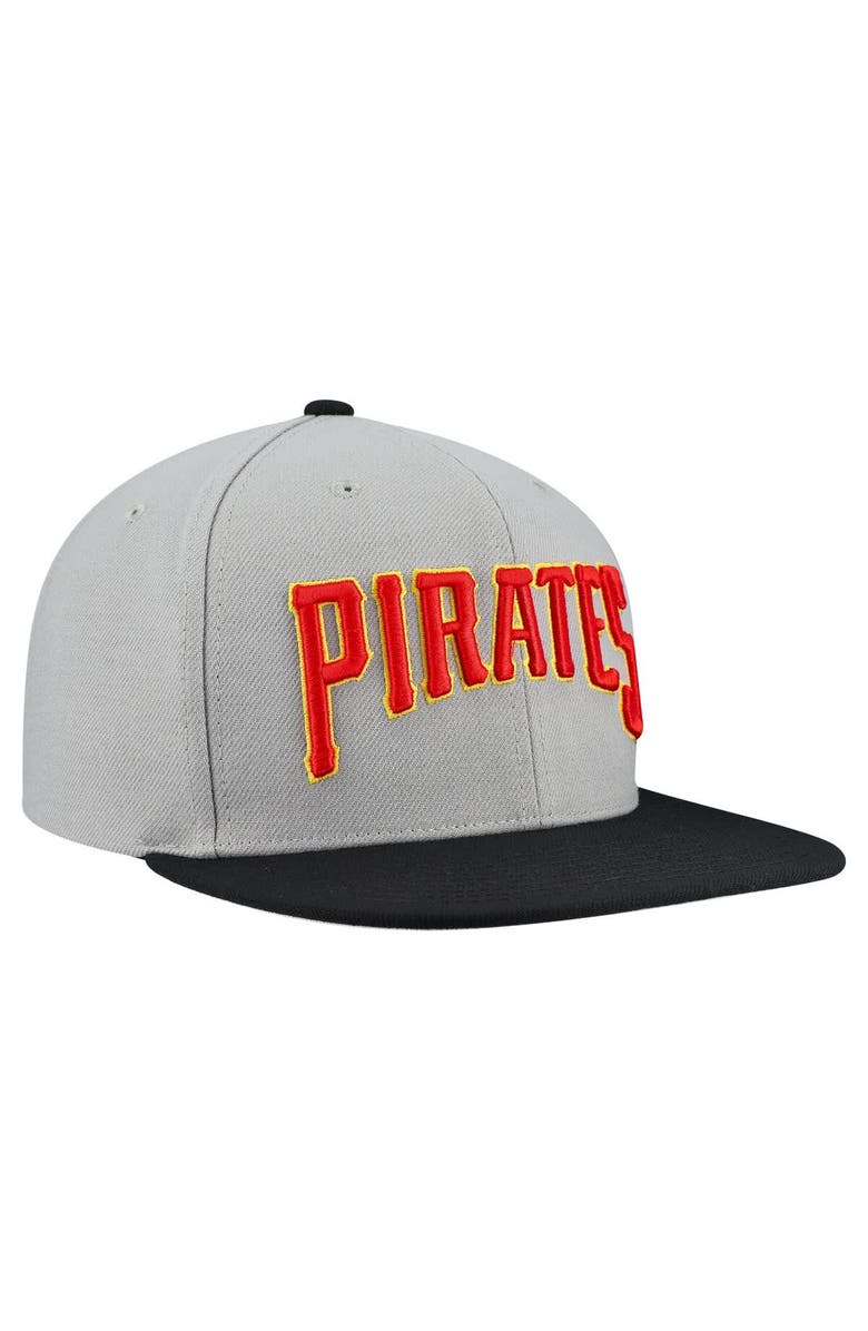 Mitchell & Ness Men's Mitchell & Ness Gray Pittsburgh Pirates Cooperstown Collection Basic Flip Snapback Hat, Alternate, color, Gray