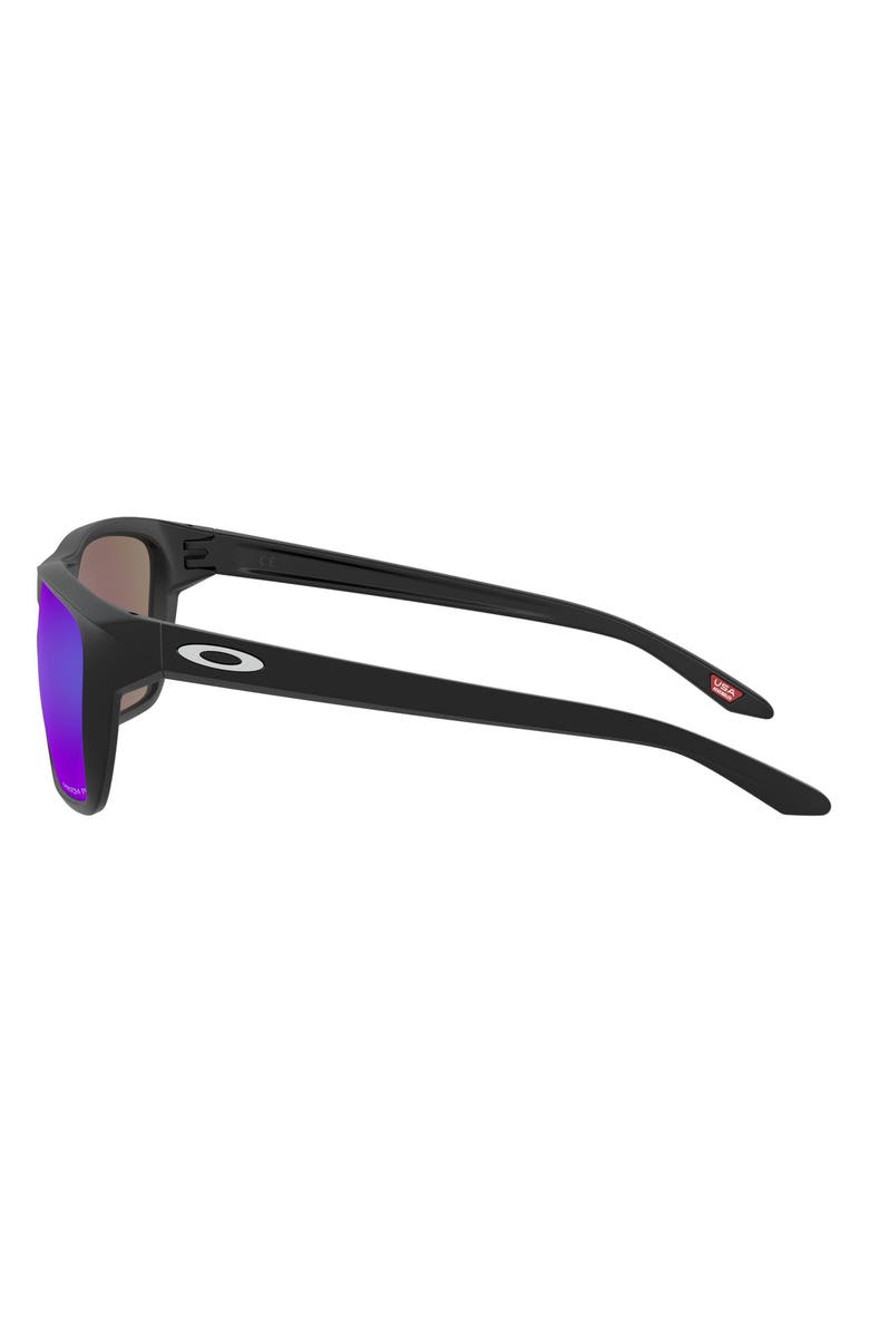 Oakley Sylas 57mm Prizm<sup>™</sup> Polarized Keyhole Sunglasses, Alternate, color, Black