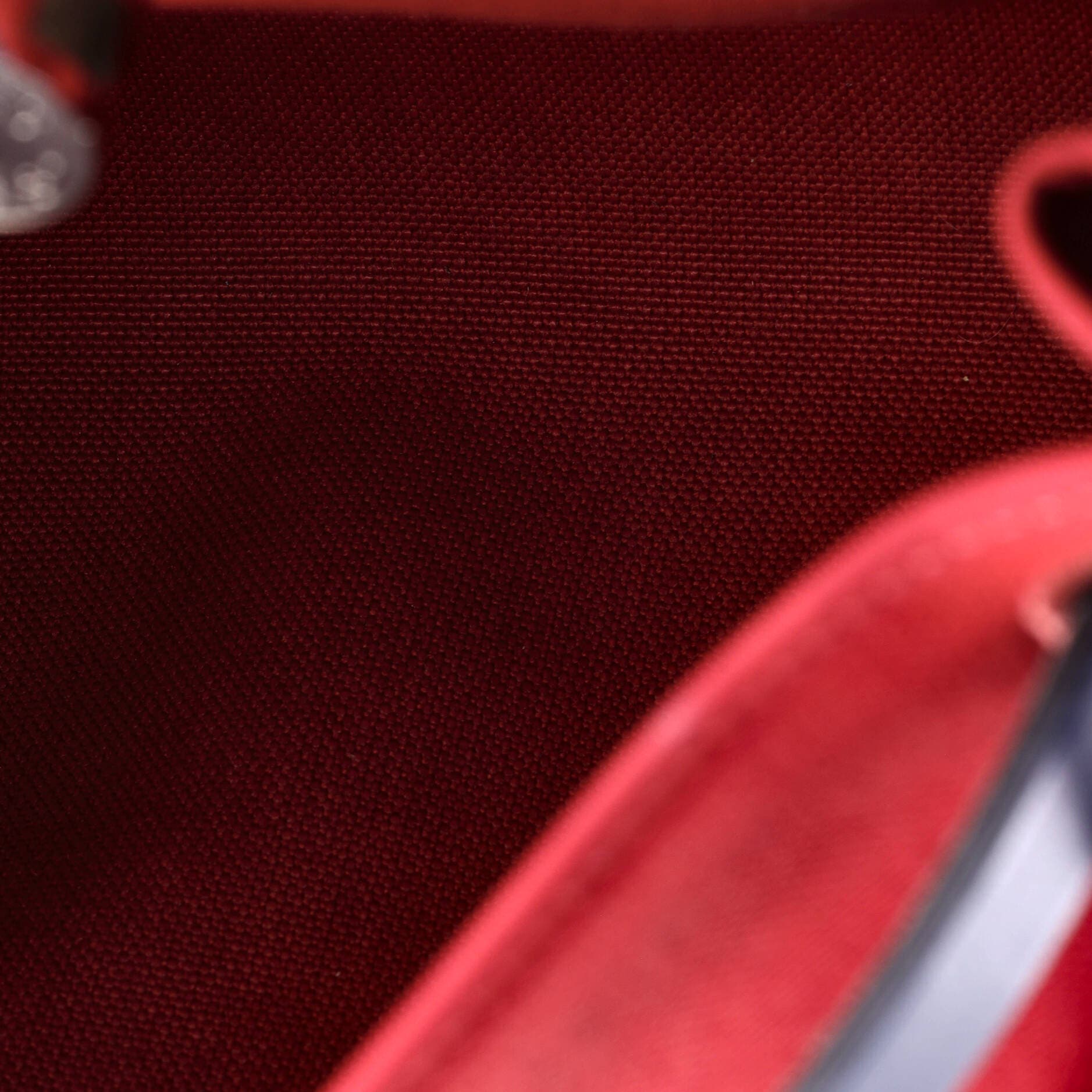 Pre-Owned Hermes Herbag Zip Leather and Toile 31, Alternate, color, Rouge Grenat