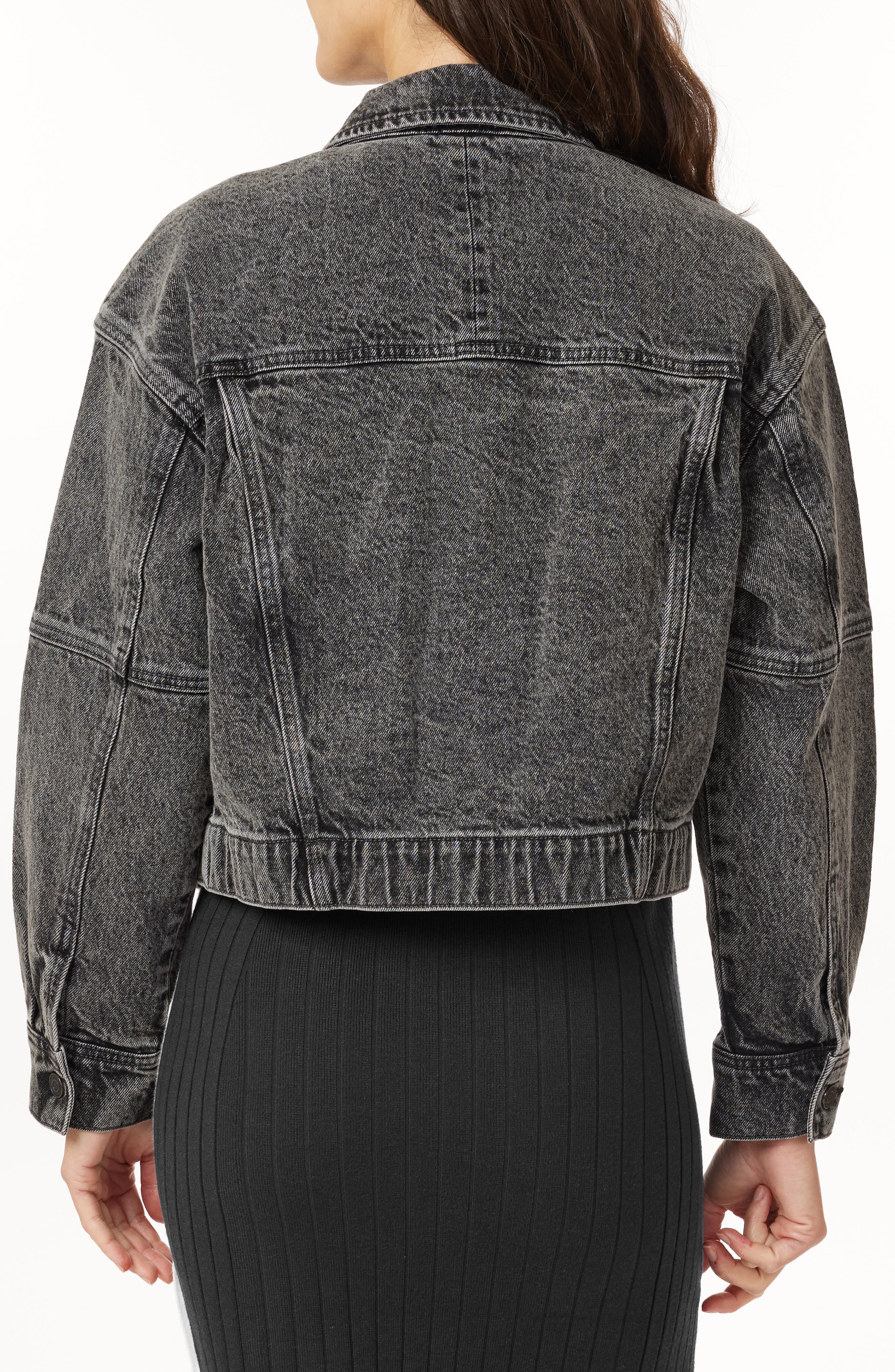 Oversize Crop Denim Jacket - image 2