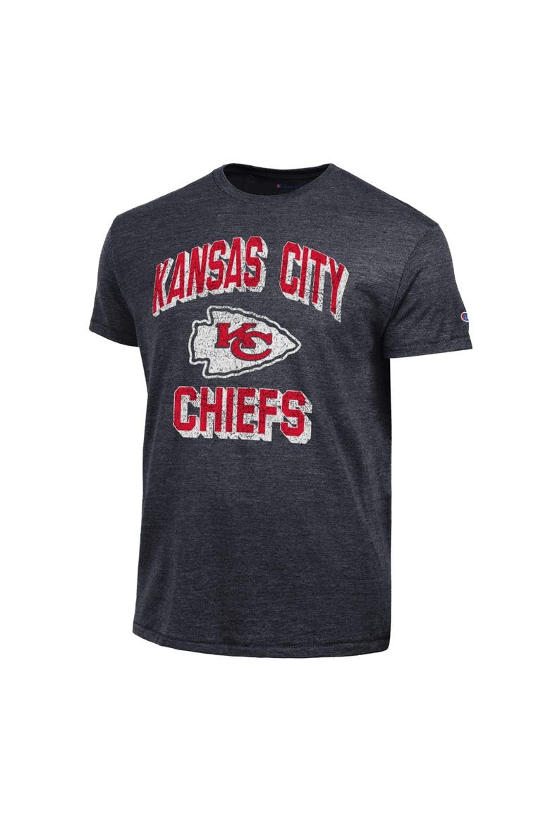 Men's Champion  Black Kansas City Chiefs Ultimate Tri-Blend T-Shirt, Alternate, color, Black