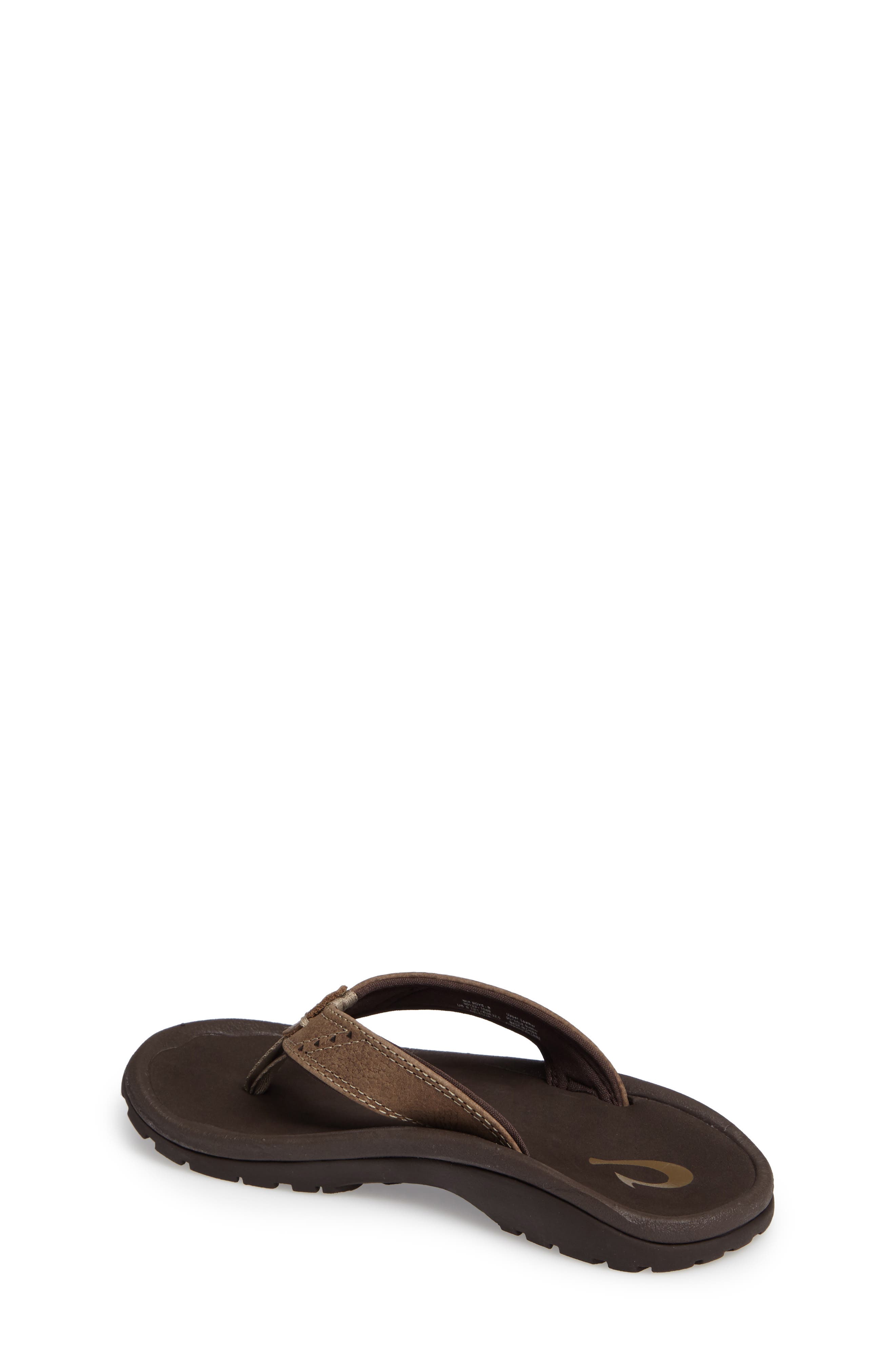 OluKai Nui Leather Flip Flop, Alternate, color, 