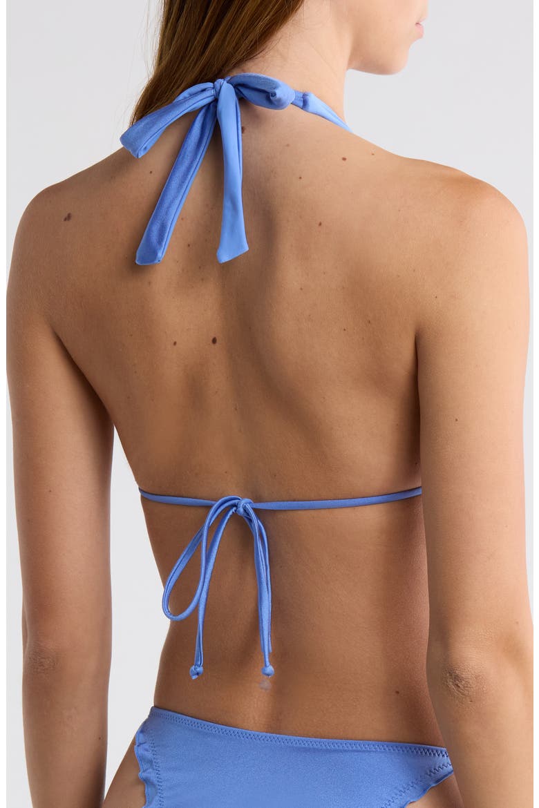 Cecilia Star Charm Triangle Bikini Top, Alternate, color, CELESTIAL BLUE