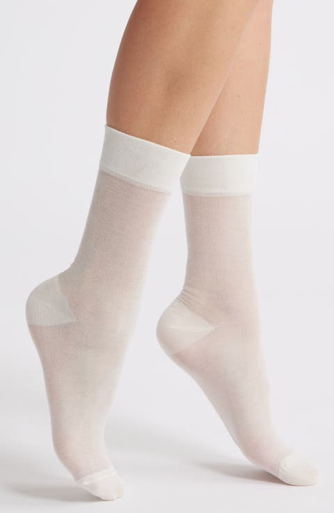 Sheer Crew Socks