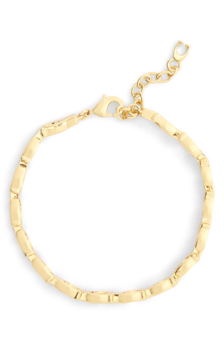 COACH Beveled 'C' Flex Chain Bracelet, Alternate, color, Gold