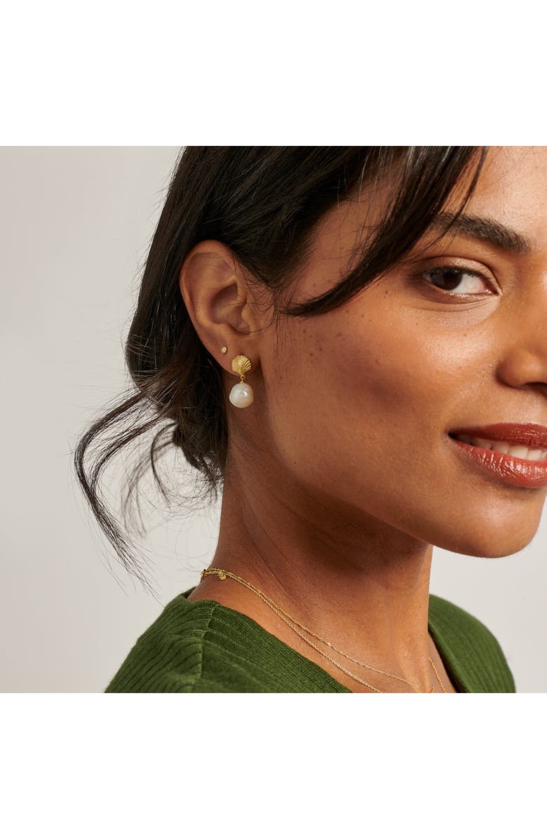 Edge of Ember Ocean Shell Earrings, Alternate, color, Ocean Shell