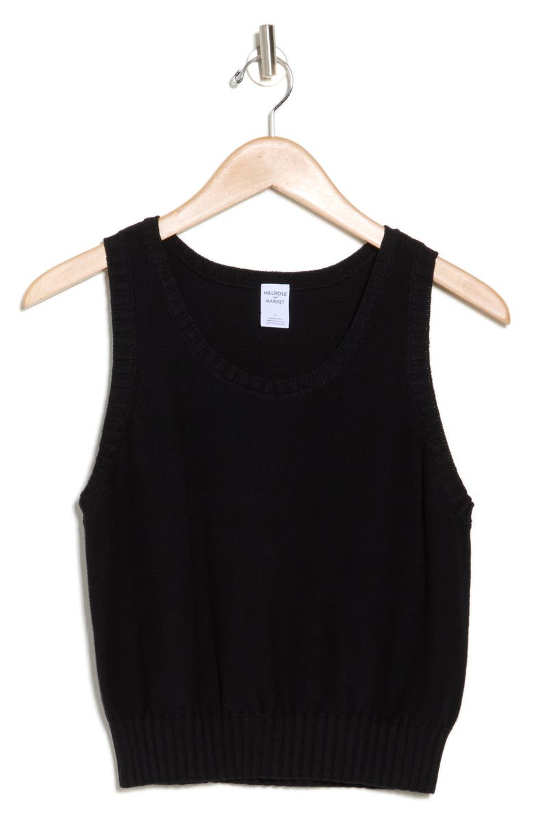 Melrose and Market Sweater Tank, Alternate, color, Black