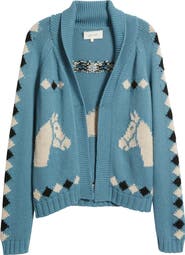 THE GREAT. Stable Lodge Jacquard Cardigan