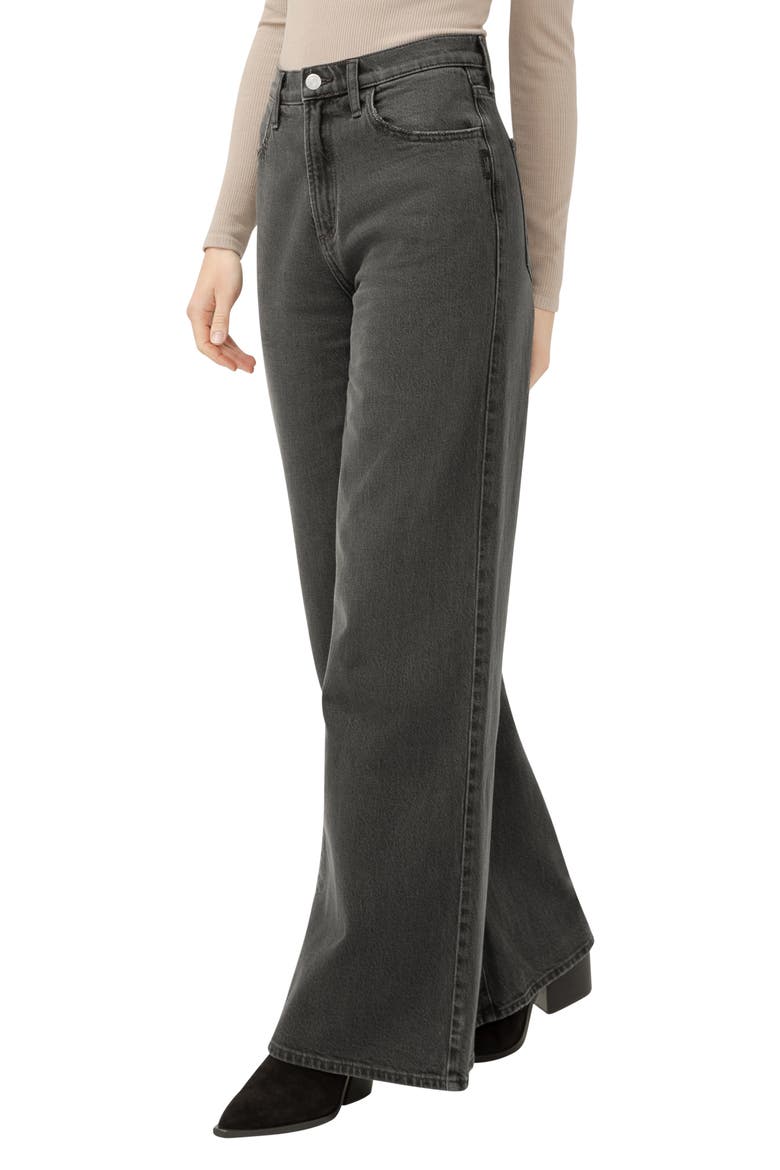 Highly Desirable High Waist Ultra Wide Leg Jeans, Alternate, color, ASH