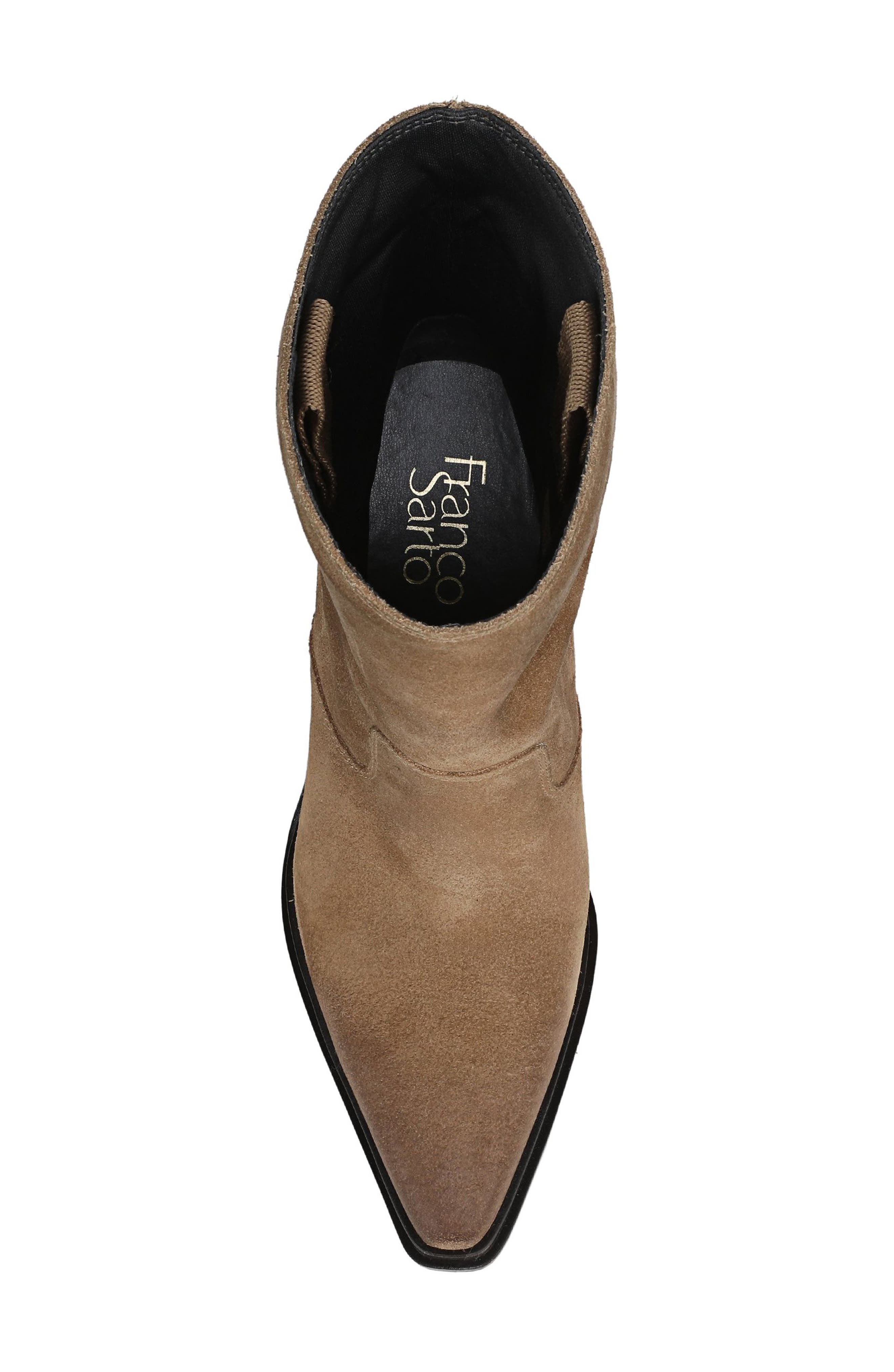 Laken Block Heel Bootie, Alternate, color, BROWN LEATHER